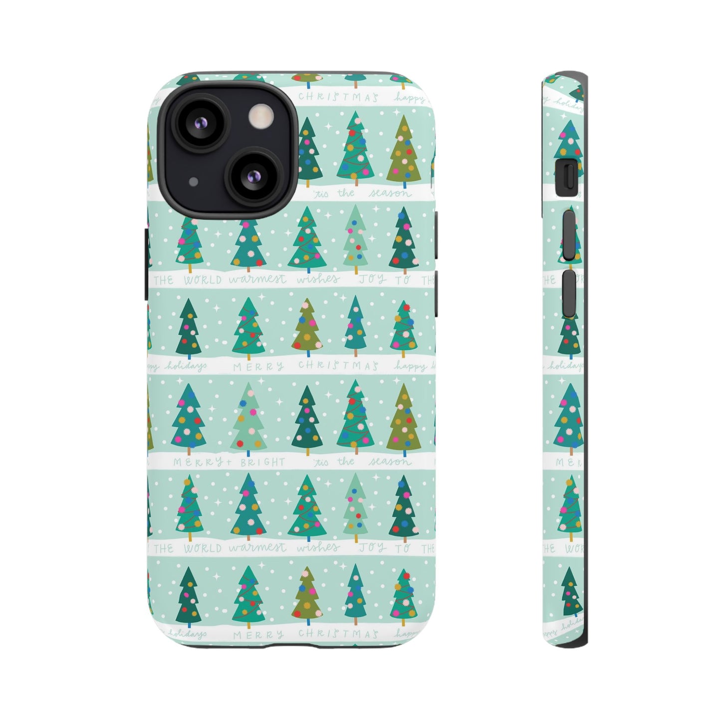 Christmas Trees Row - iPhone Case