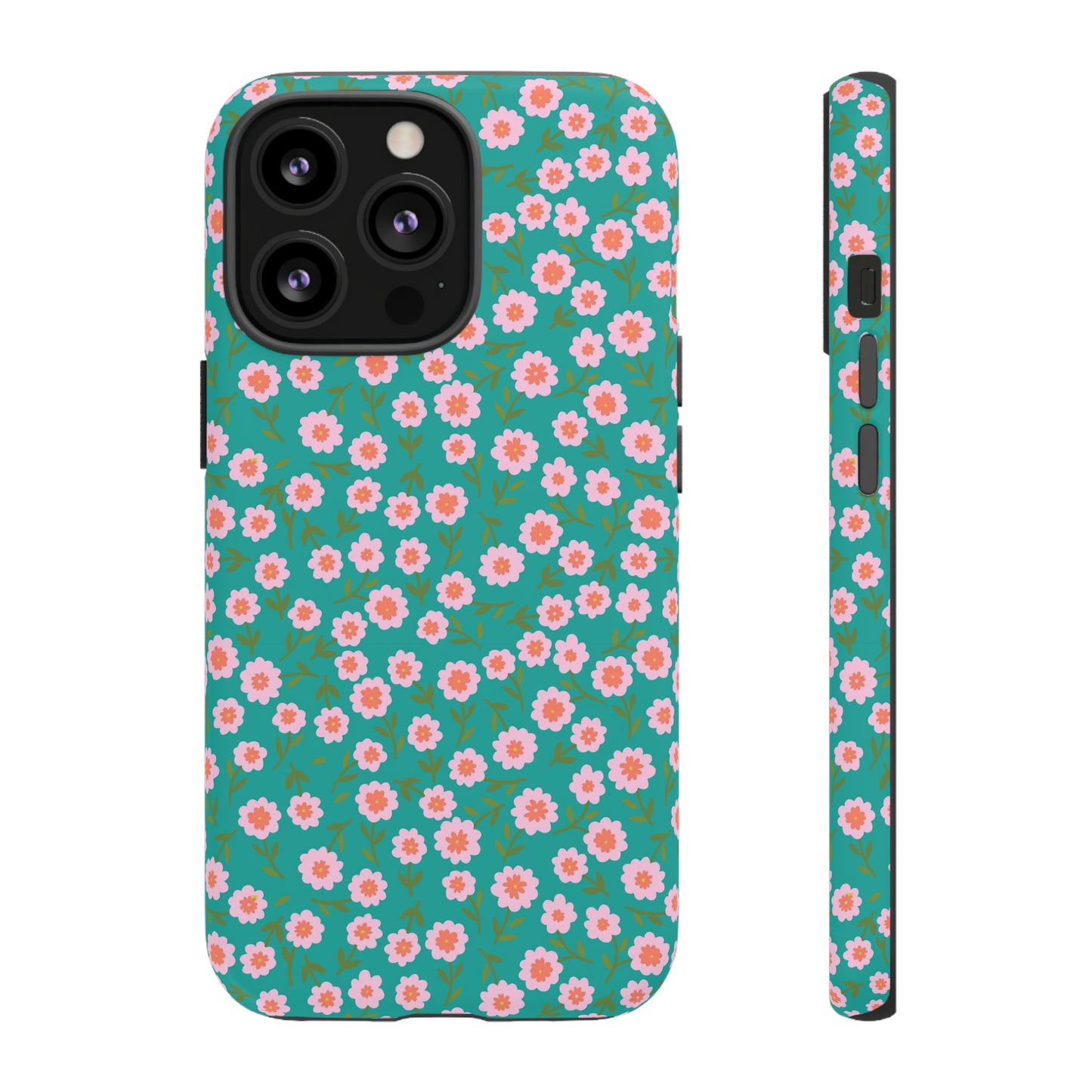 Spring Turquoise Florals - iPhone Case