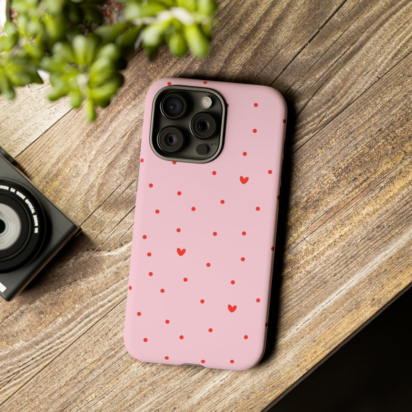 Tiny Hearts on Pink - iPhone Case