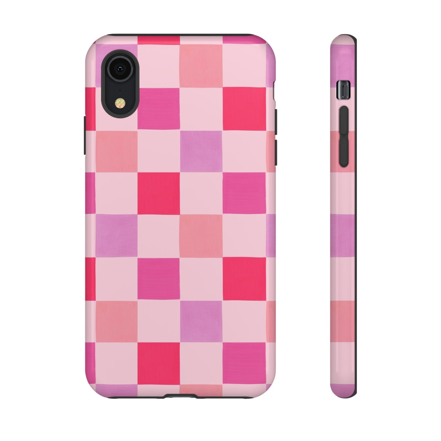 Pink Check Pattern iPhone Case