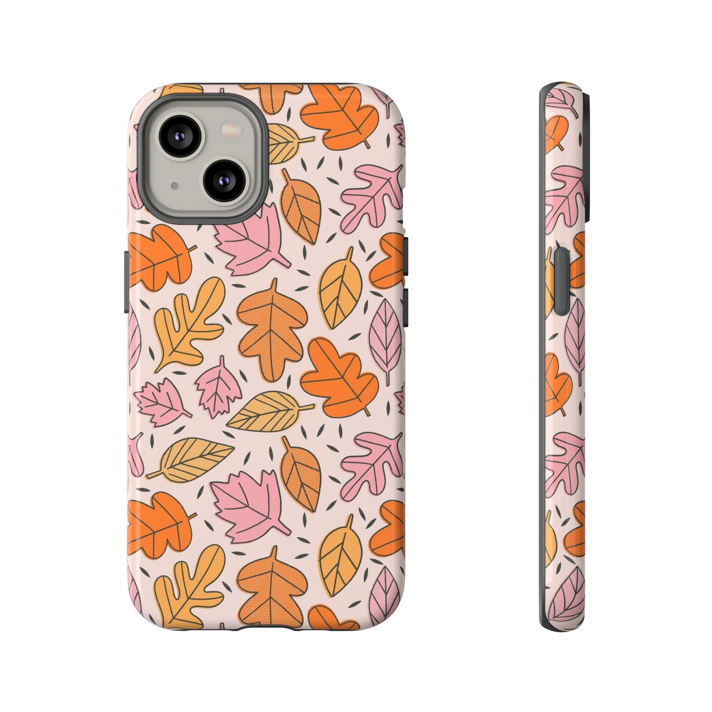 Doodled Fall Leaves - iPhone Case