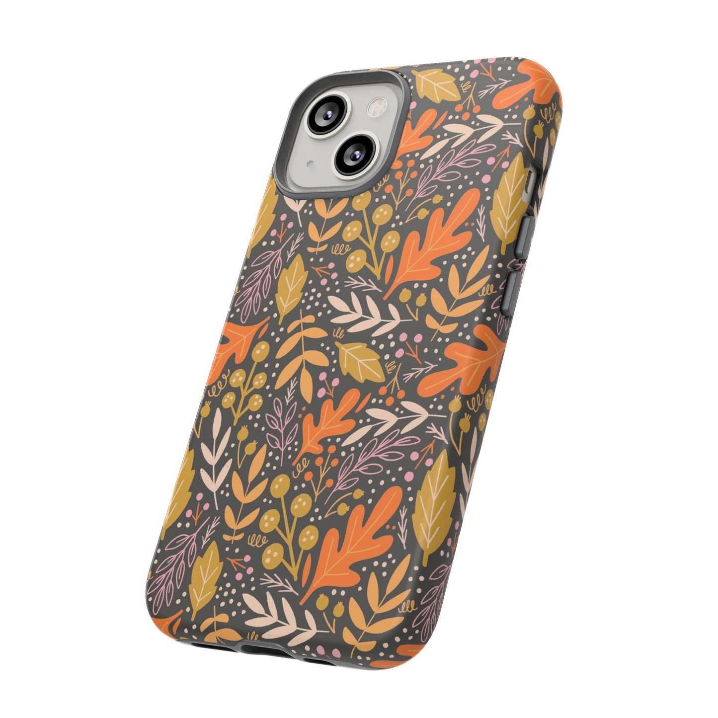 Dark Fall Foliage Leaves - iPhone Case