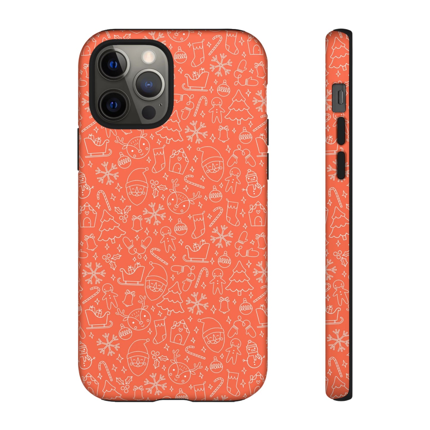 Christmas Doodles - Red - iPhone Case