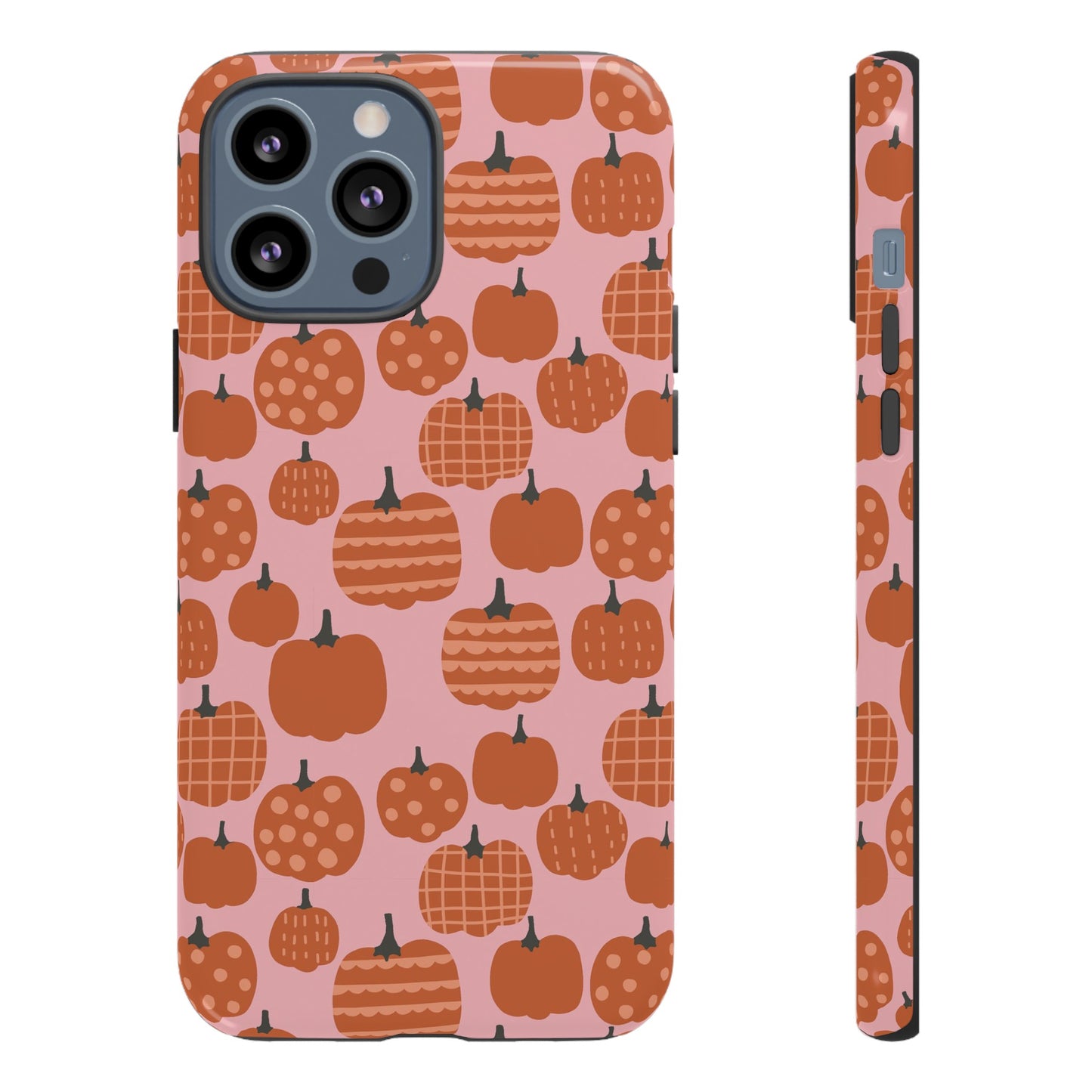 Fall Pumpkins with Pink Background - iPhone Case