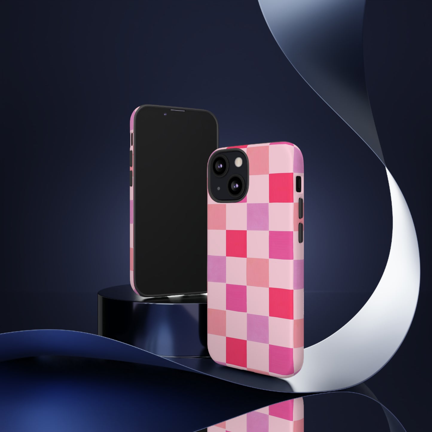 Pink Check Pattern iPhone Case