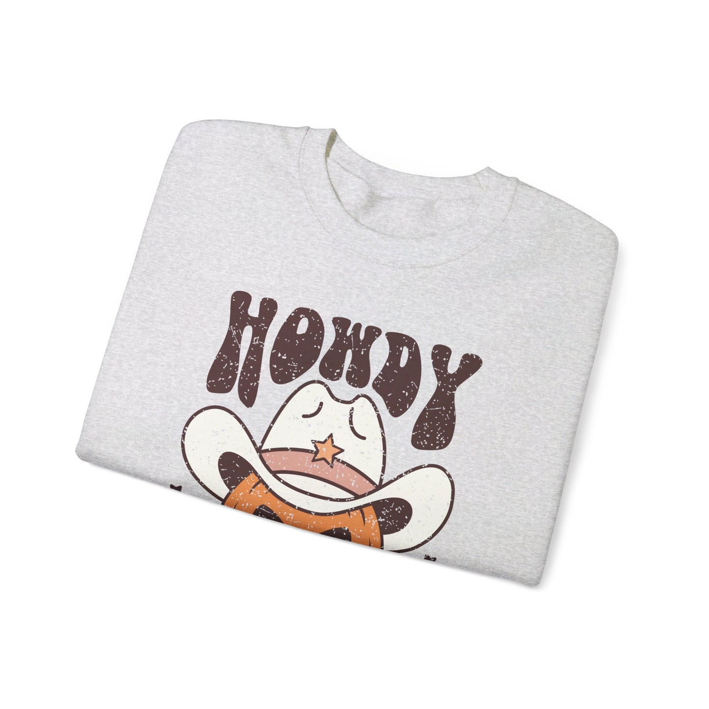 Howdy Pumpkin - Autumn/Fall Pumpkin Sweatshirt - Unisex Heavy Blend™ Crewneck Sweatshirt