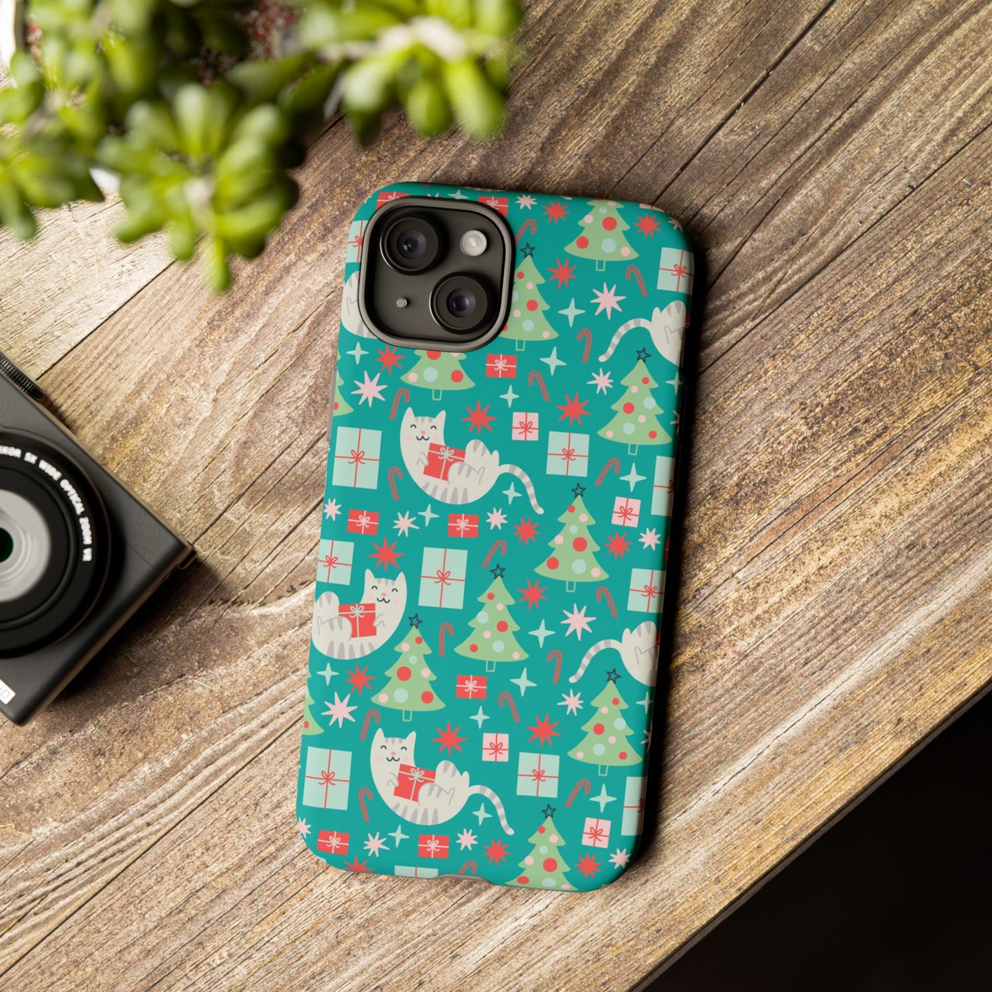 Cats With Christmas Gifts - iPhone Case