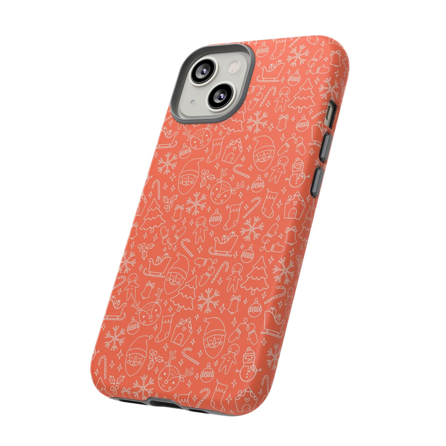 Christmas Doodles - Red - iPhone Case