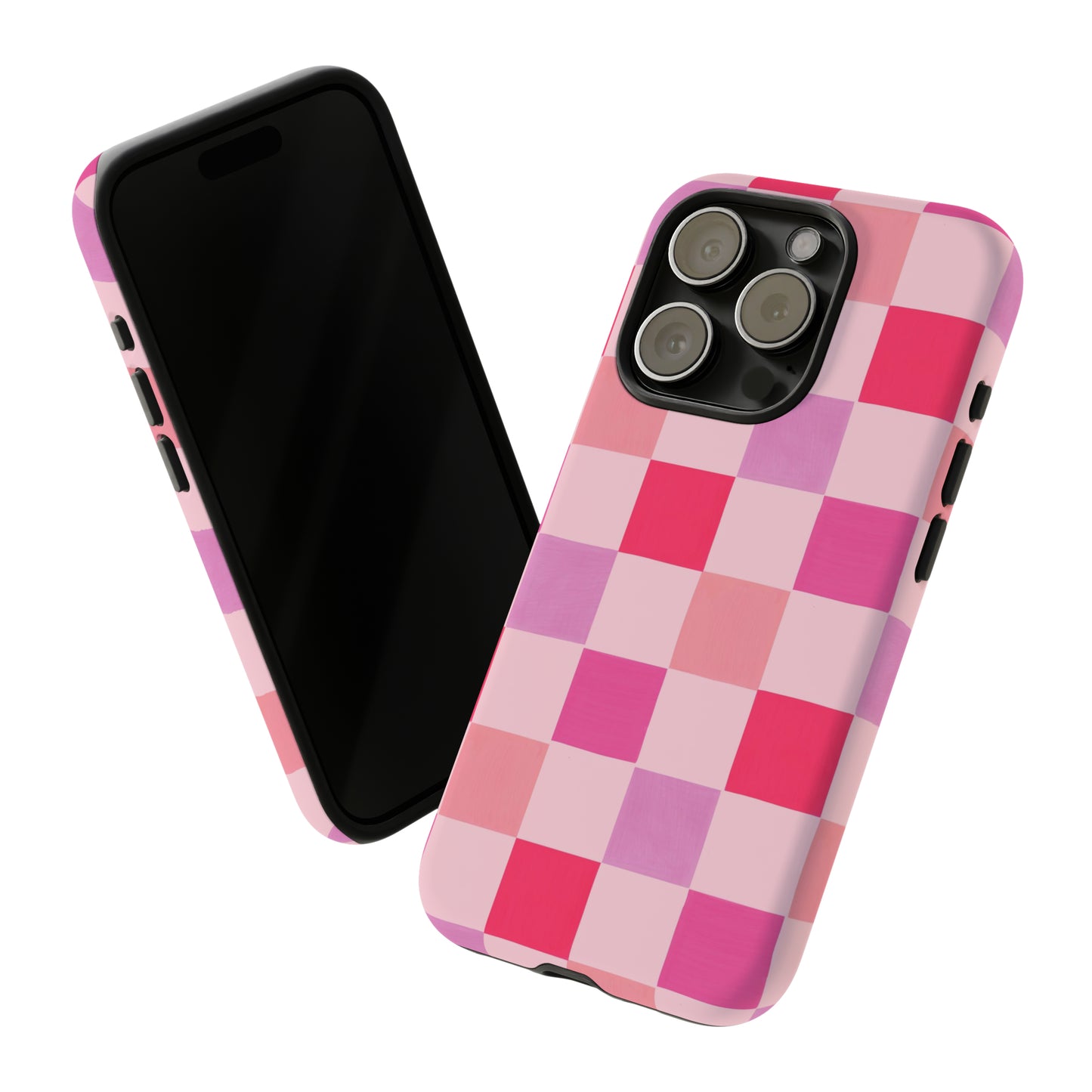 Pink Check Pattern iPhone Case