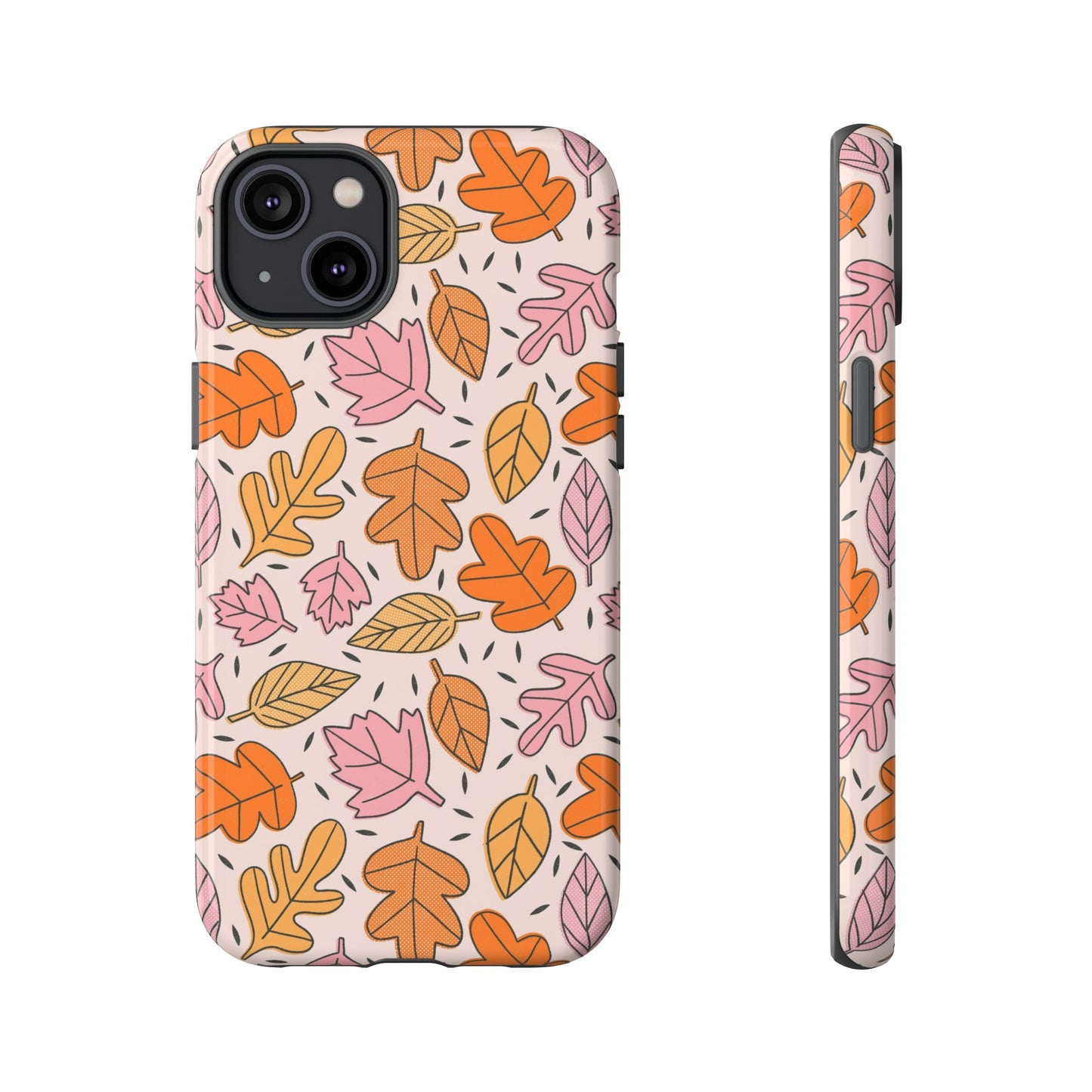 Doodled Fall Leaves - iPhone Case