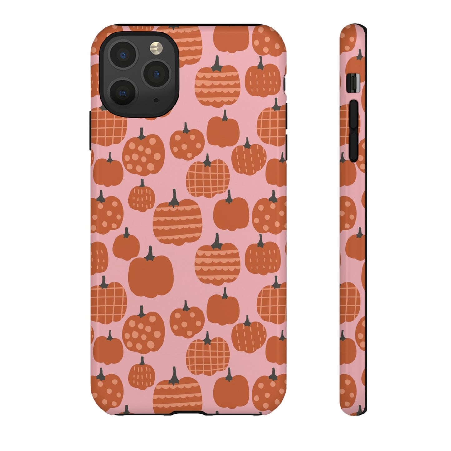 Fall Pumpkins with Pink Background - iPhone Case