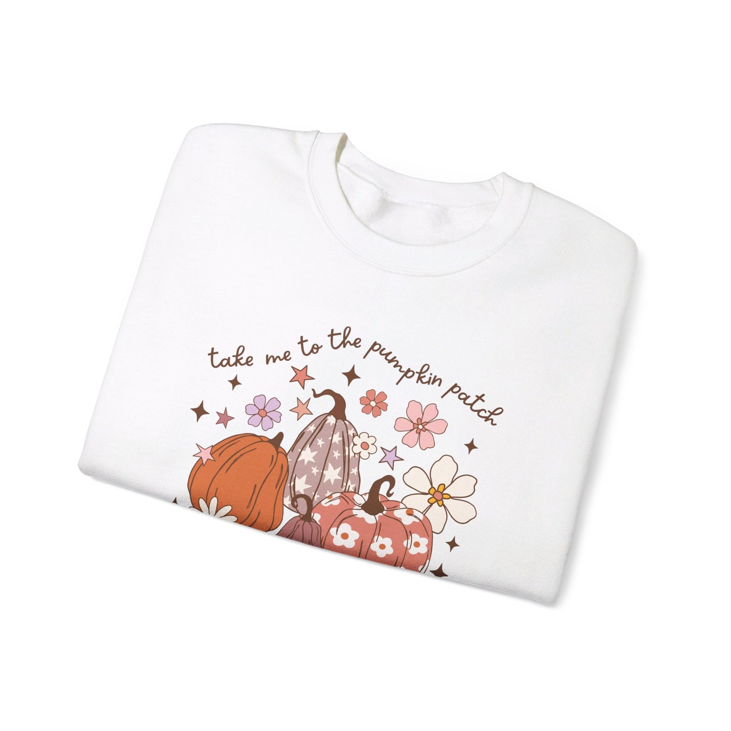 Take Me To The Pumpkin Patch - Autumn Pumpkin Sweatshirt - Unisex Heavy Blend™ Crewneck Sweatshirt