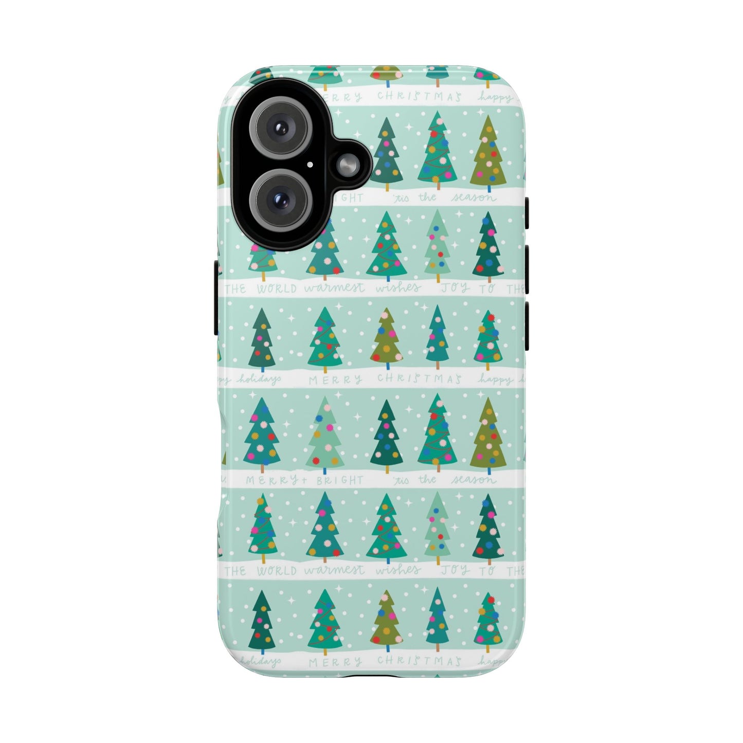 Christmas Trees Row - iPhone Case