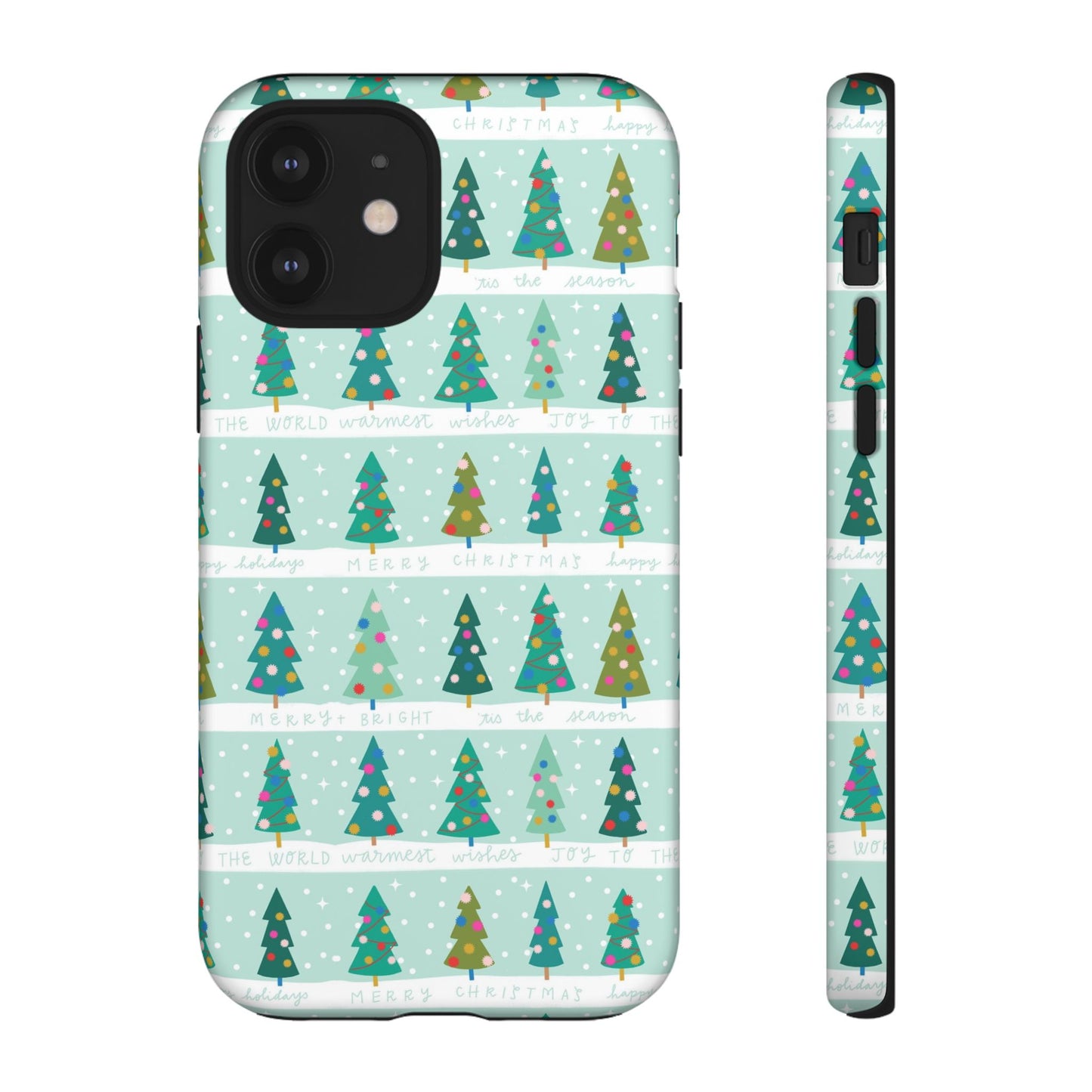 Christmas Trees Row - iPhone Case