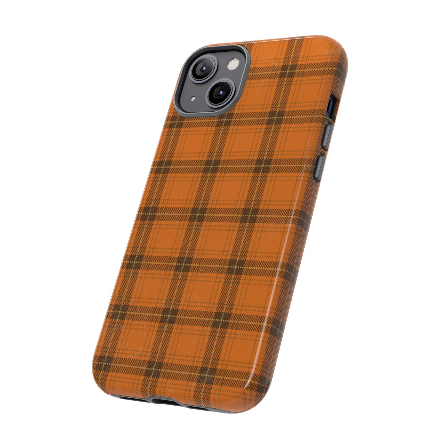 Autumn Orange Plaid - iPhone Case