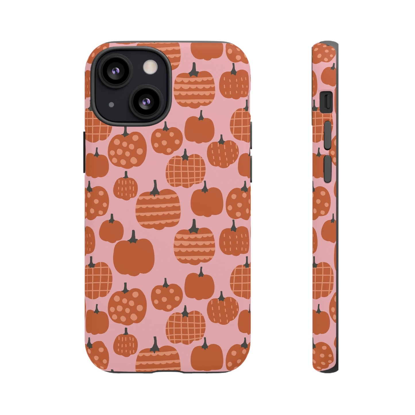 Fall Pumpkins with Pink Background - iPhone Case