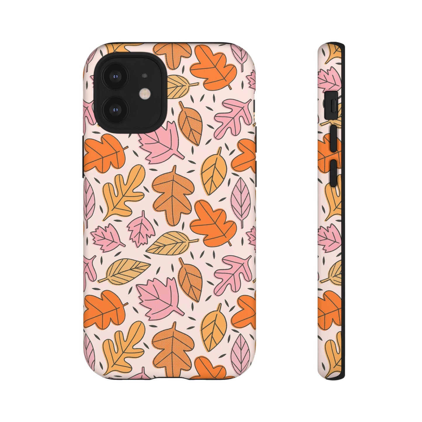 Doodled Fall Leaves - iPhone Case