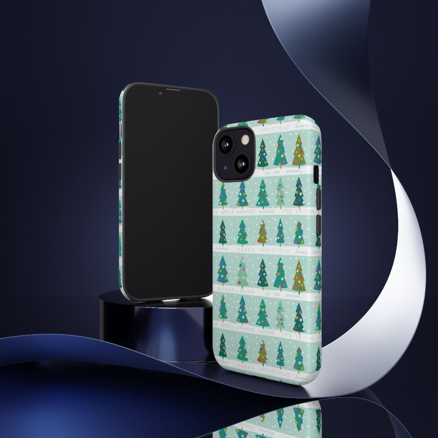 Christmas Trees Row - iPhone Case