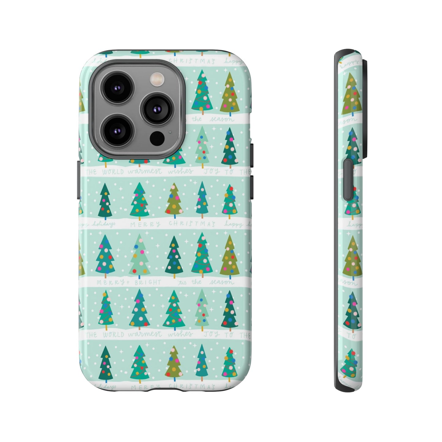 Christmas Trees Row - iPhone Case