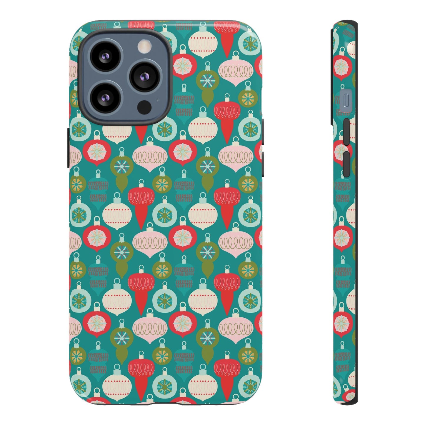 Christmas Ornaments - Green - iPhone Case