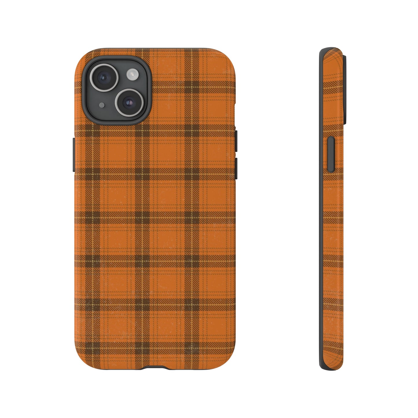 Autumn Orange Plaid - iPhone Case