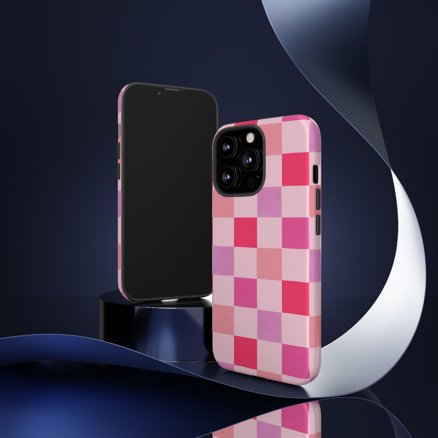 Pink Check Pattern iPhone Case