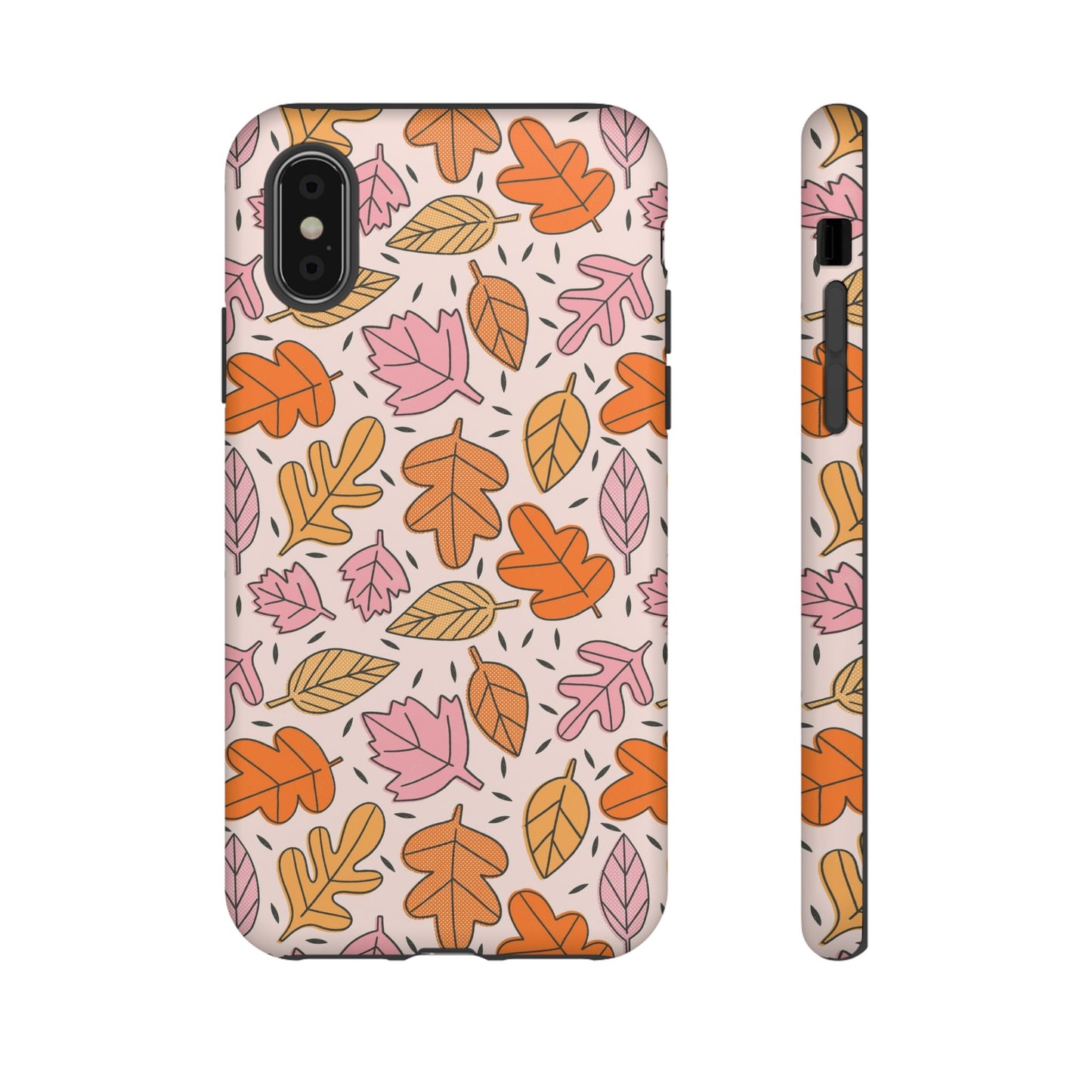 Doodled Fall Leaves - iPhone Case