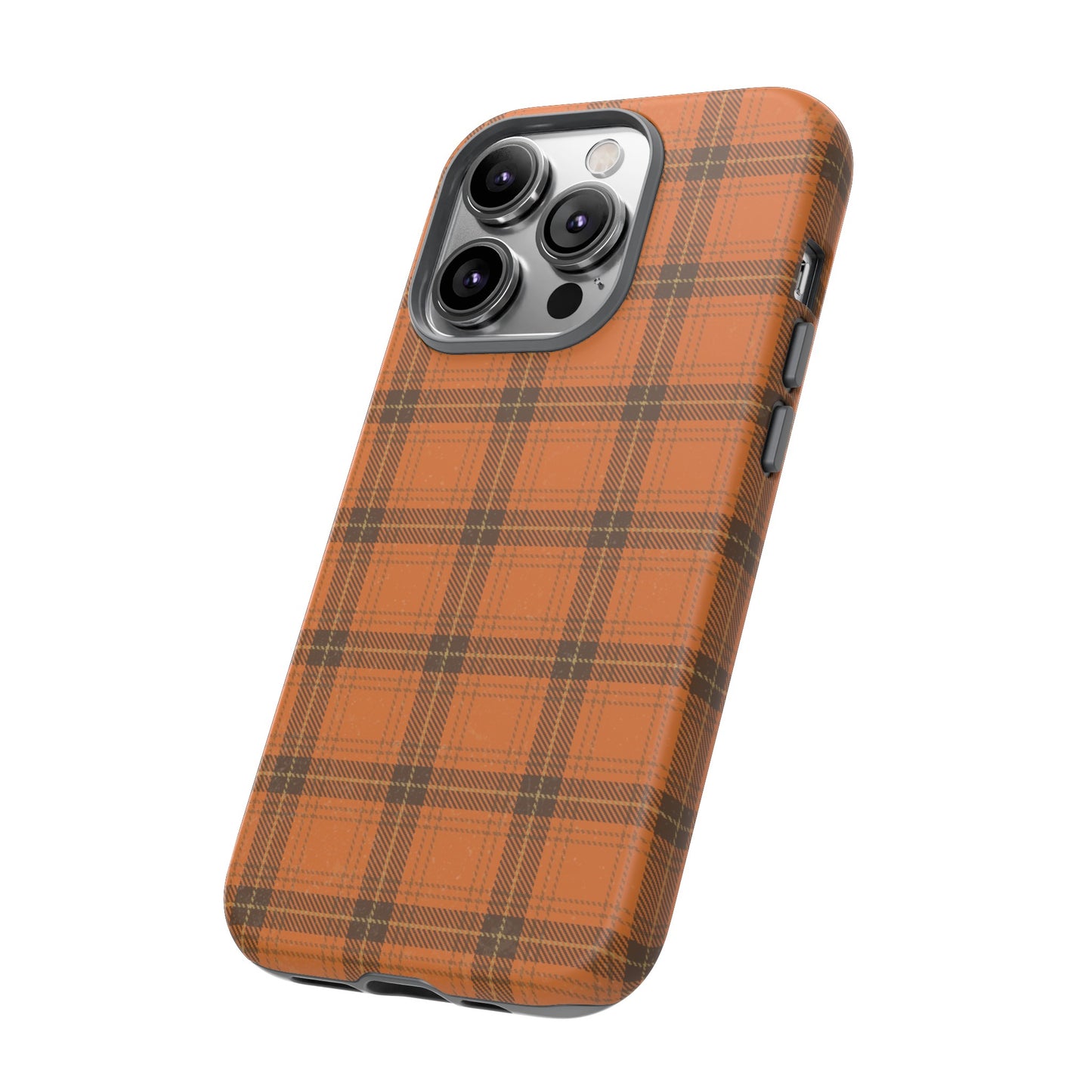 Autumn Orange Plaid - iPhone Case