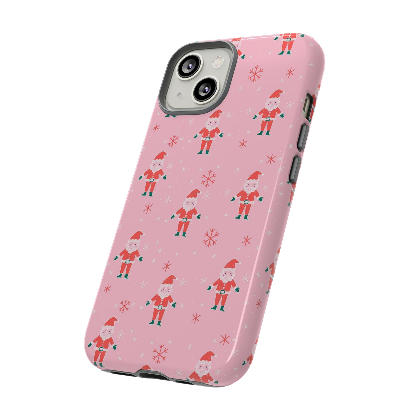 Pink Santa Pattern - iPhone Case