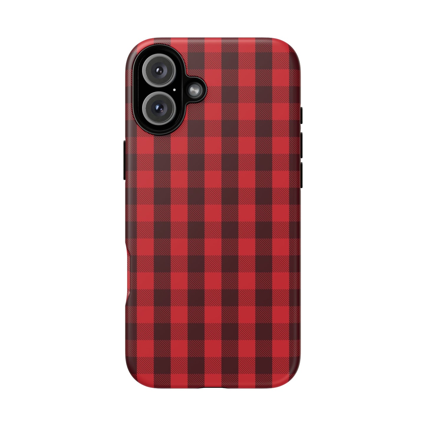 Red Christmas Gingham Pattern - iPhone Case