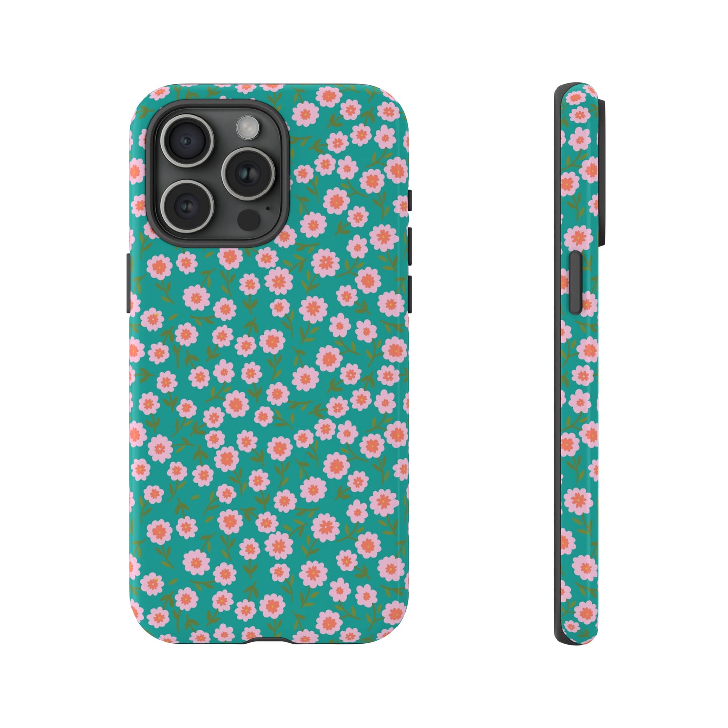 Spring Turquoise Florals - iPhone Case