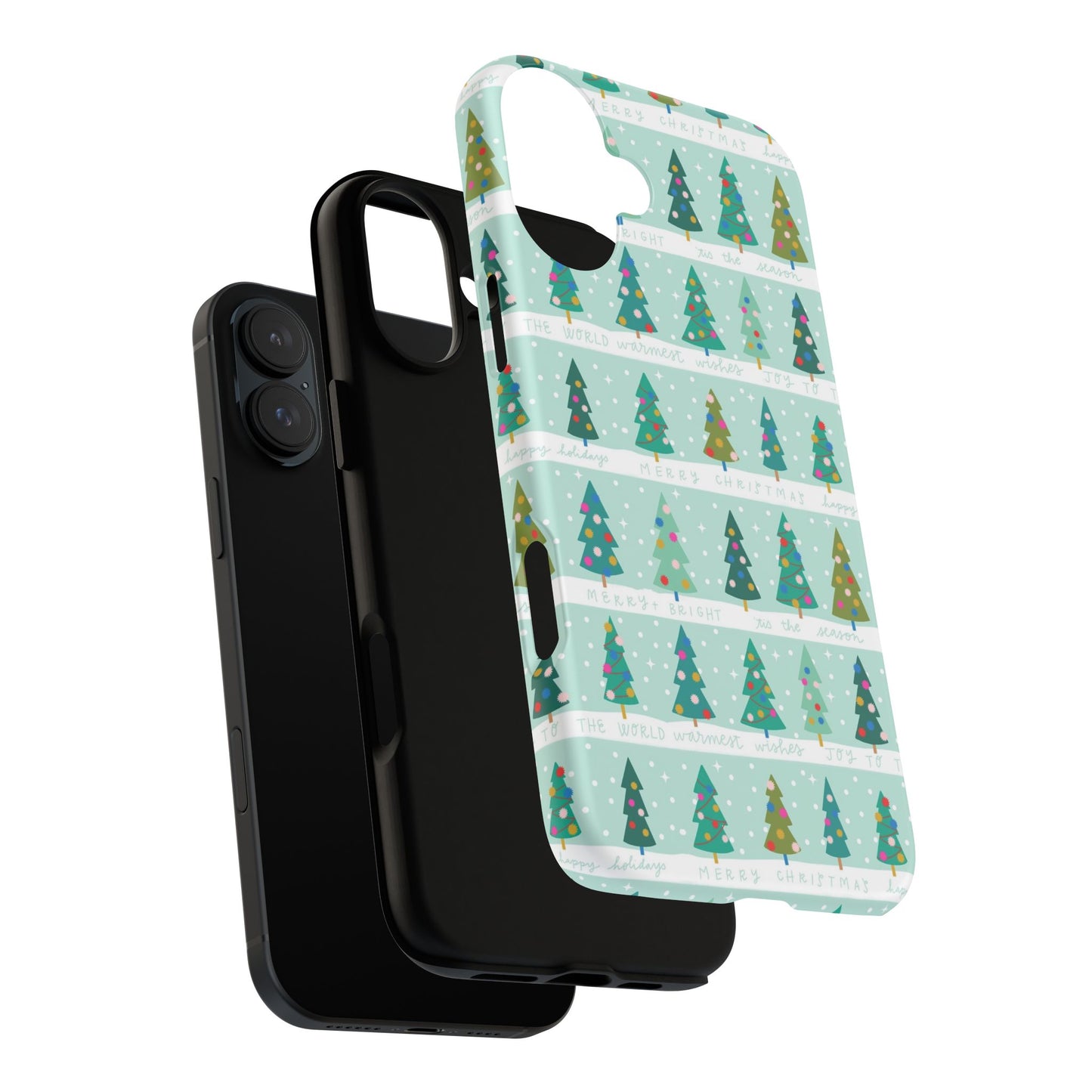 Christmas Trees Row - iPhone Case