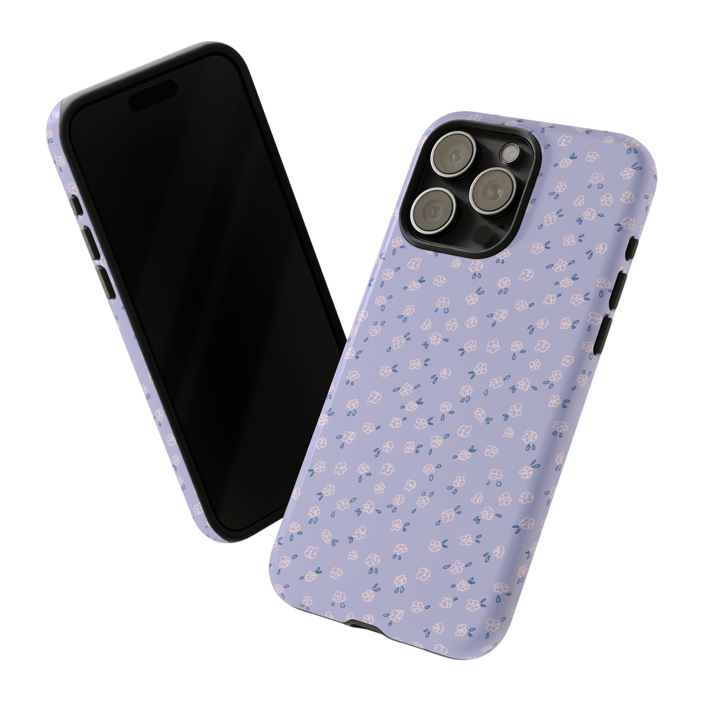 Lavender Flower Scribbles - iPhone Case