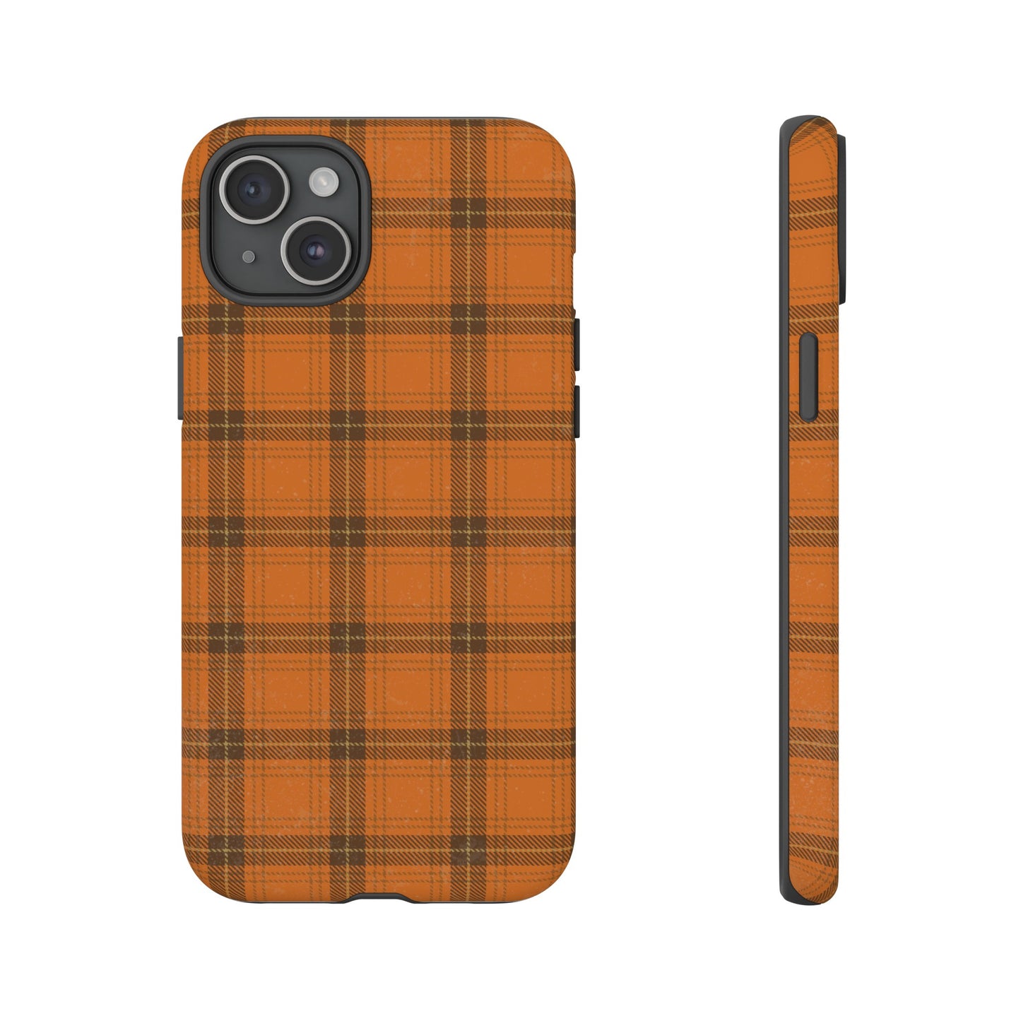 Autumn Orange Plaid - iPhone Case