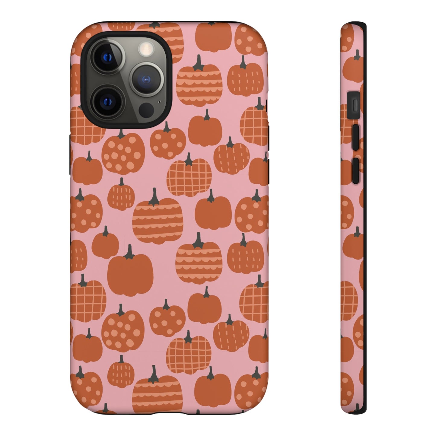 Fall Pumpkins with Pink Background - iPhone Case