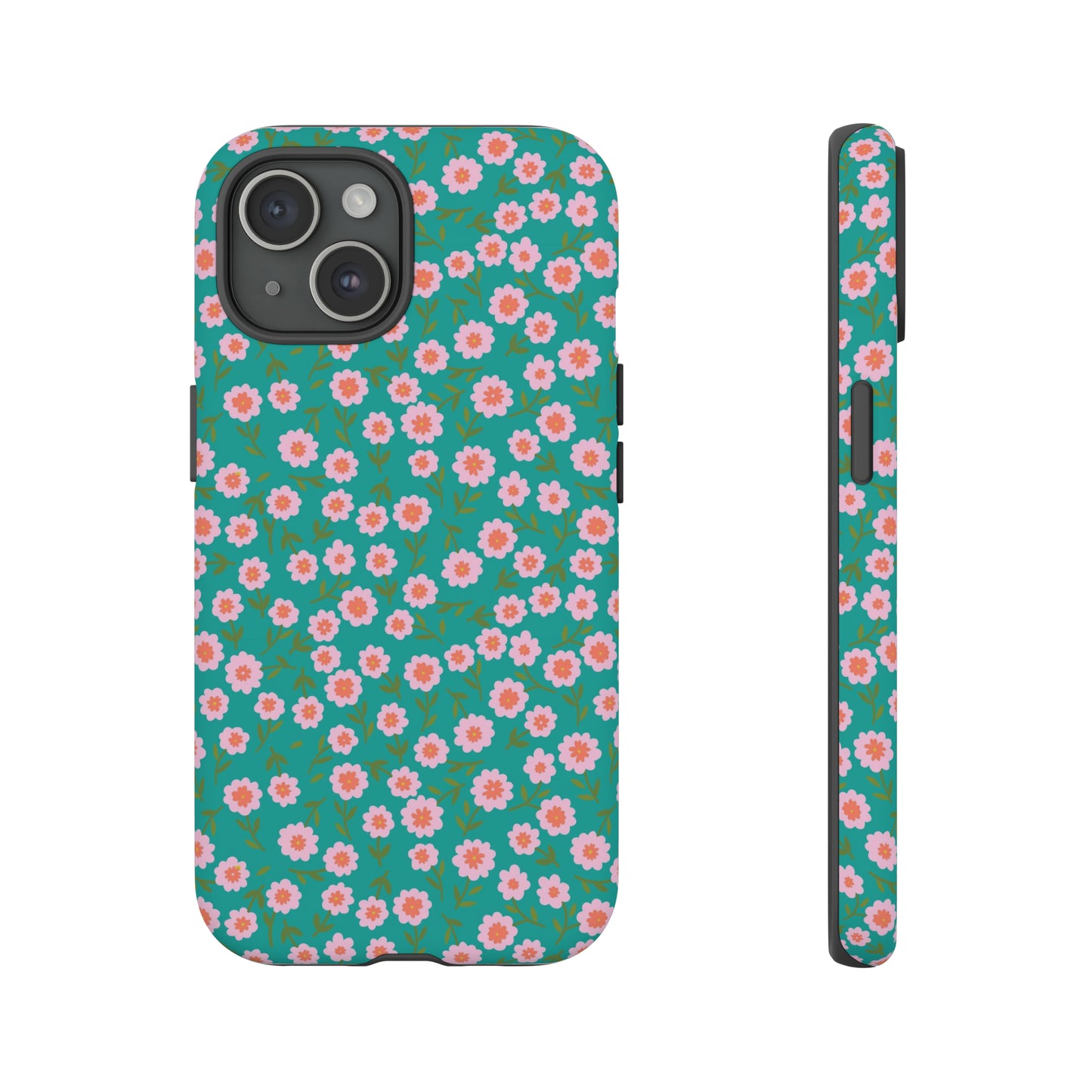 Spring Turquoise Florals - iPhone Case