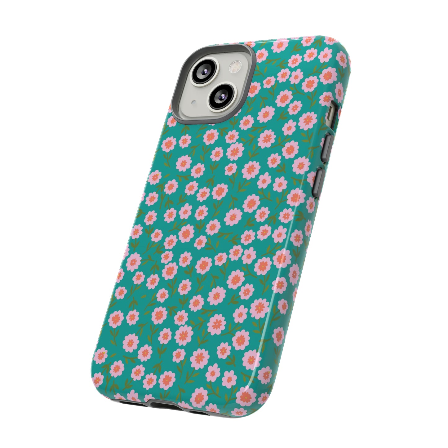 Spring Turquoise Florals - iPhone Case