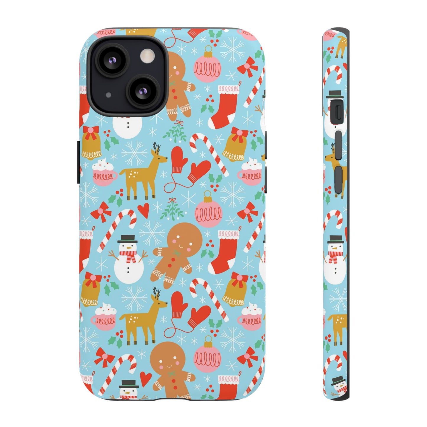 Christmas Characters Blue - iPhone Case