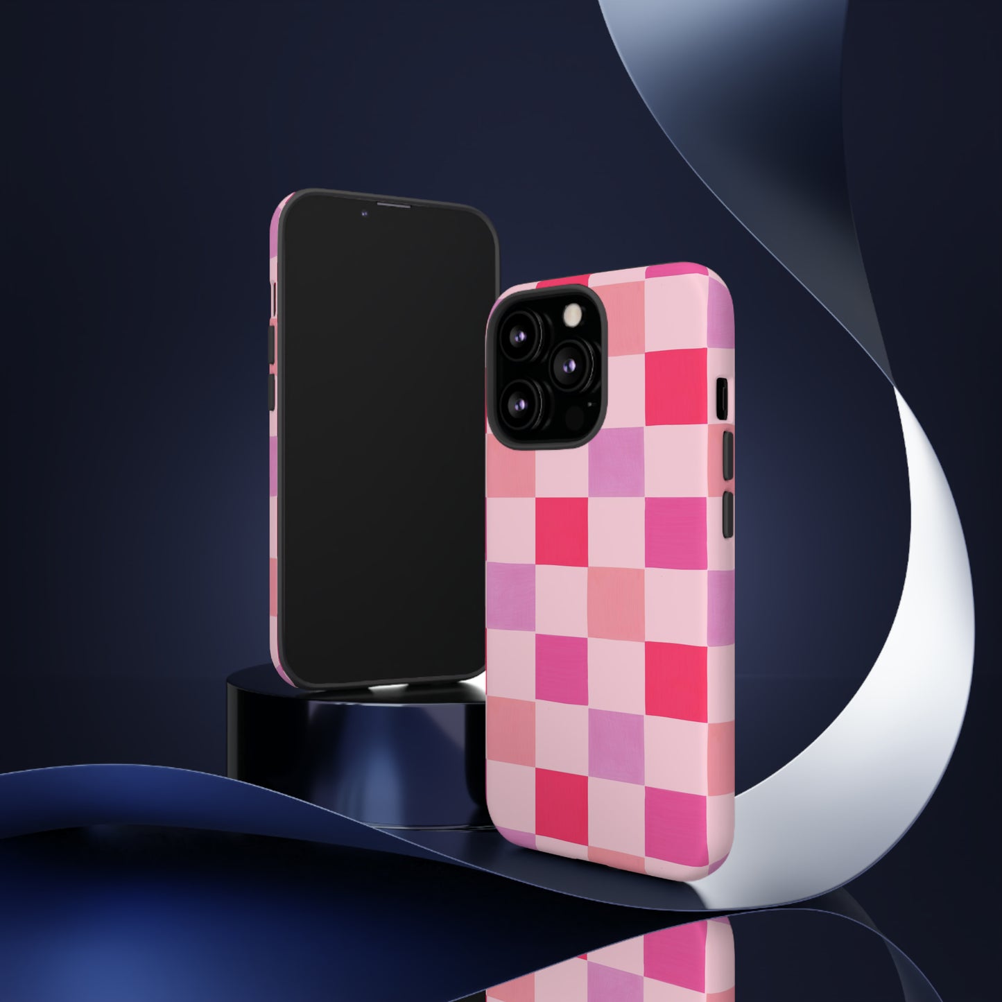 Pink Check Pattern iPhone Case