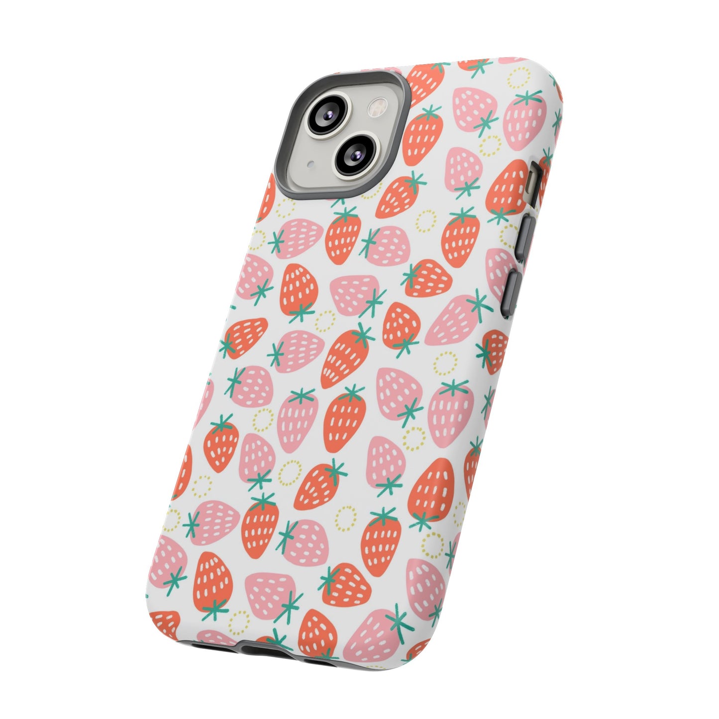 Strawberry Pattern - White - iPhone Case