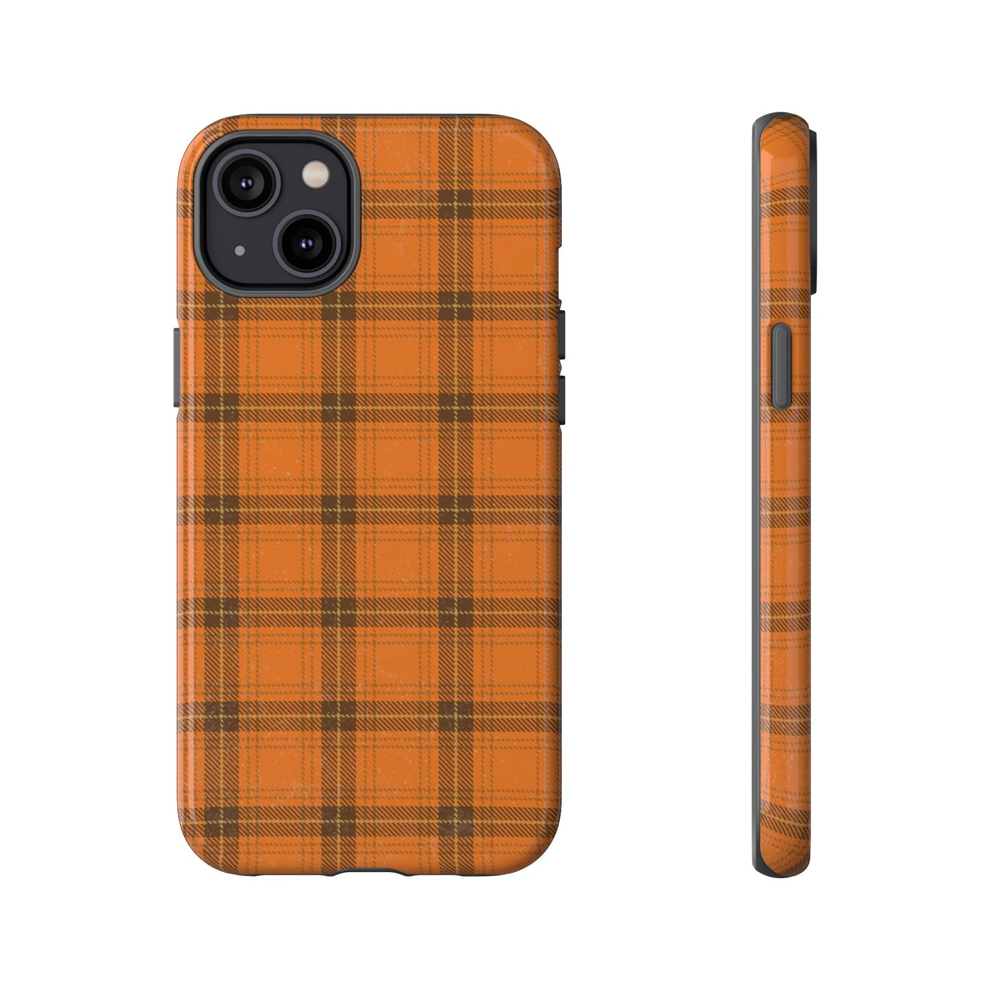 Autumn Orange Plaid - iPhone Case