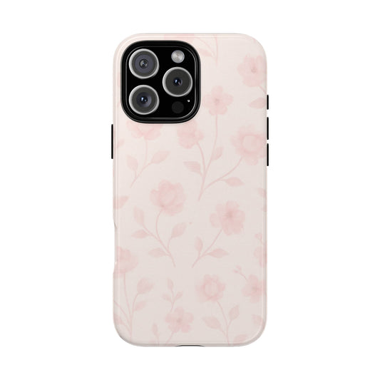 Ballet Pink Vintage Florals - iPhone Case