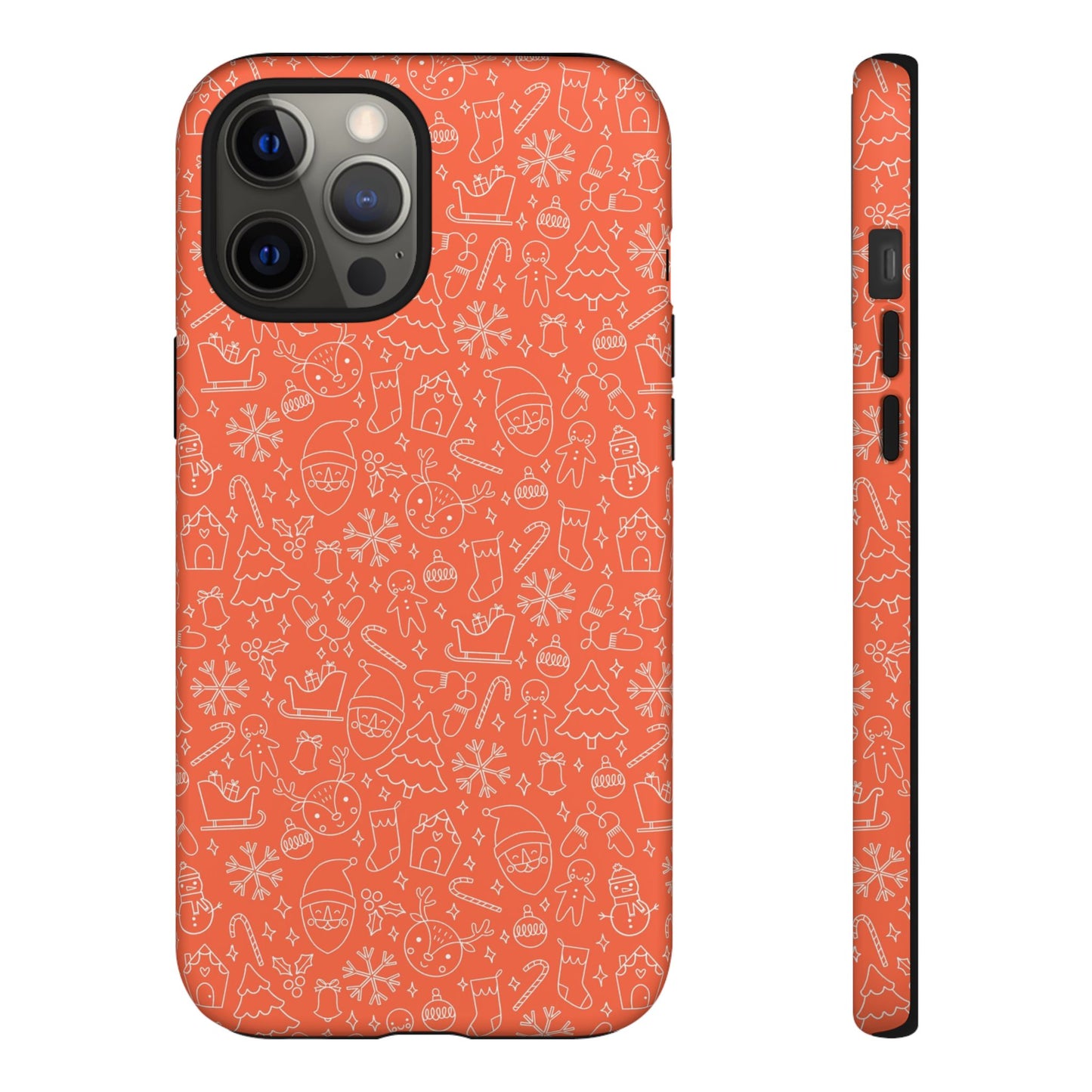 Christmas Doodles - Red - iPhone Case