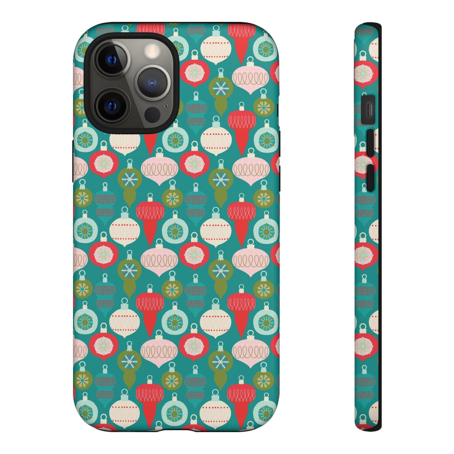 Christmas Ornaments - Green - iPhone Case