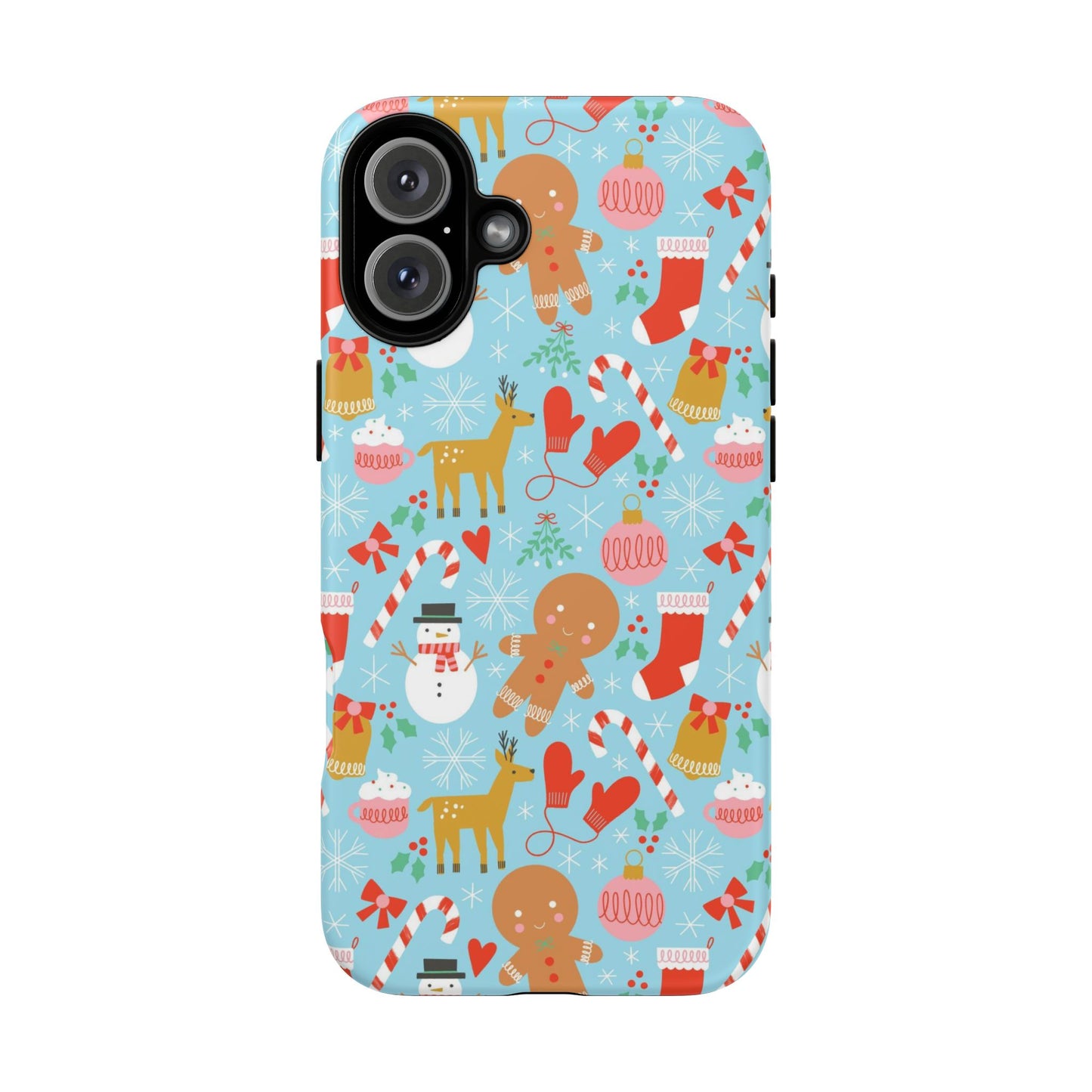 Christmas Characters Blue - iPhone Case