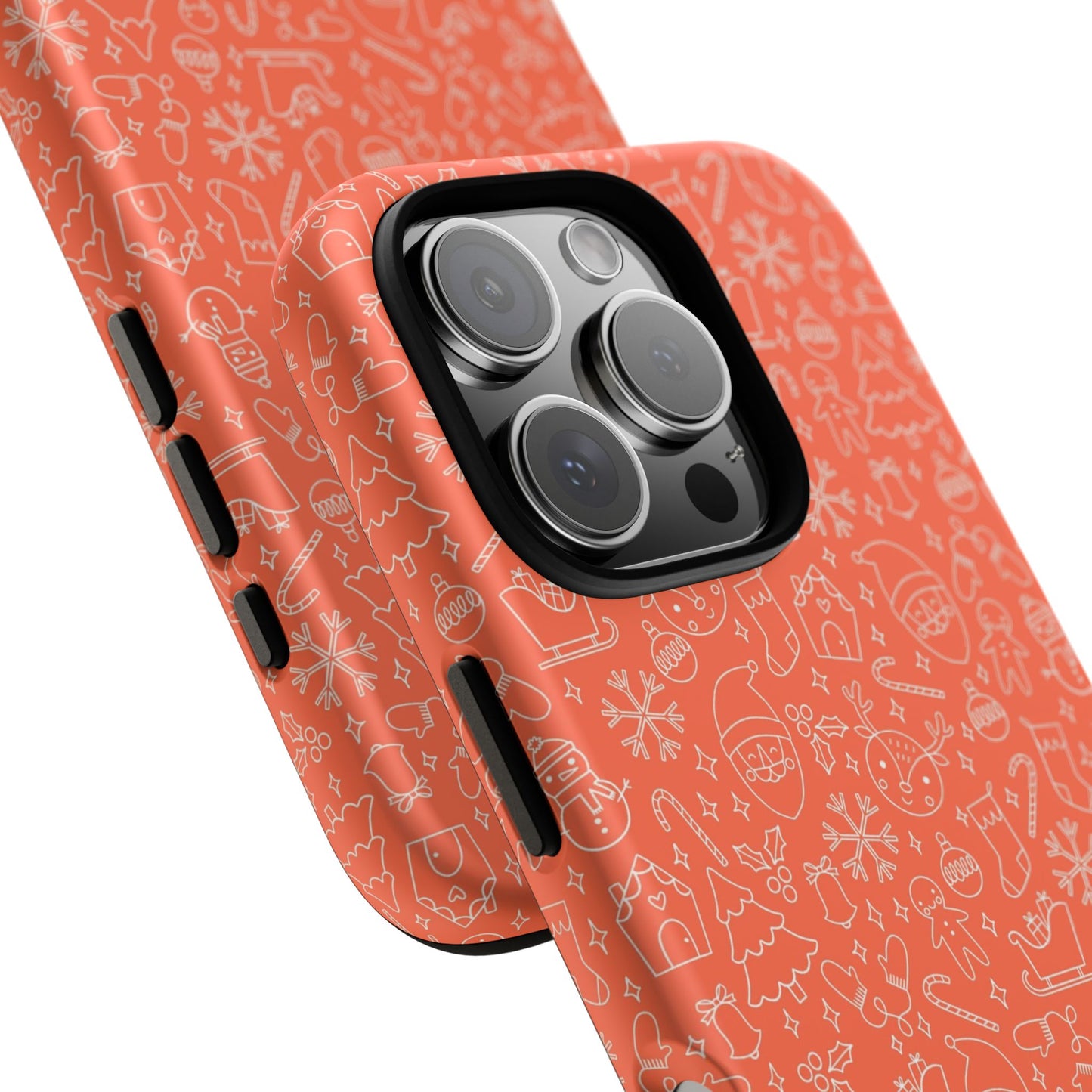 Christmas Doodles - Red - iPhone Case