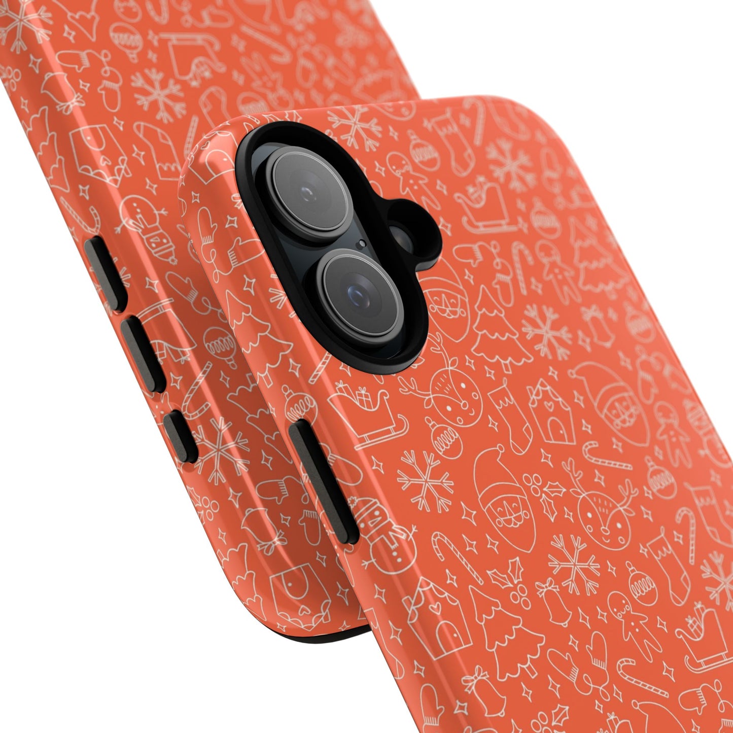 Christmas Doodles - Red - iPhone Case