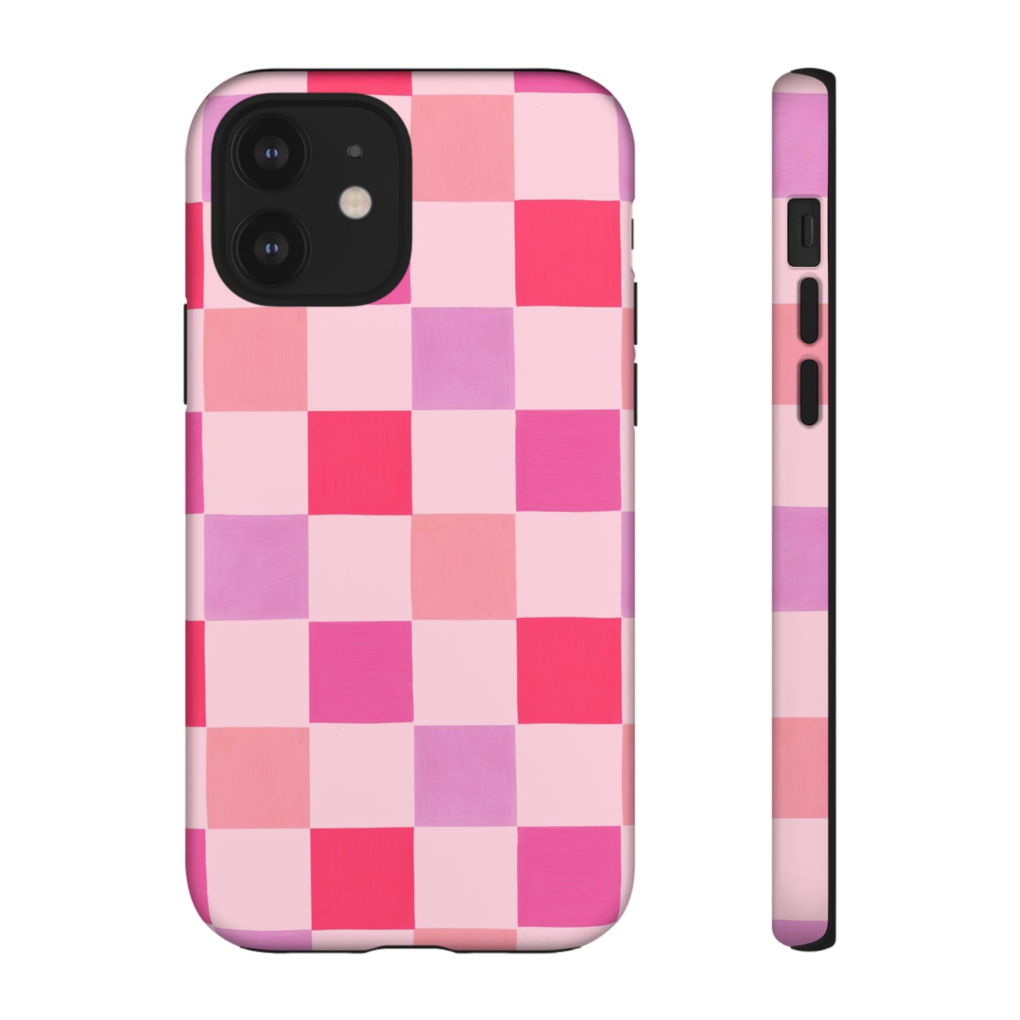 Pink Check Pattern iPhone Case