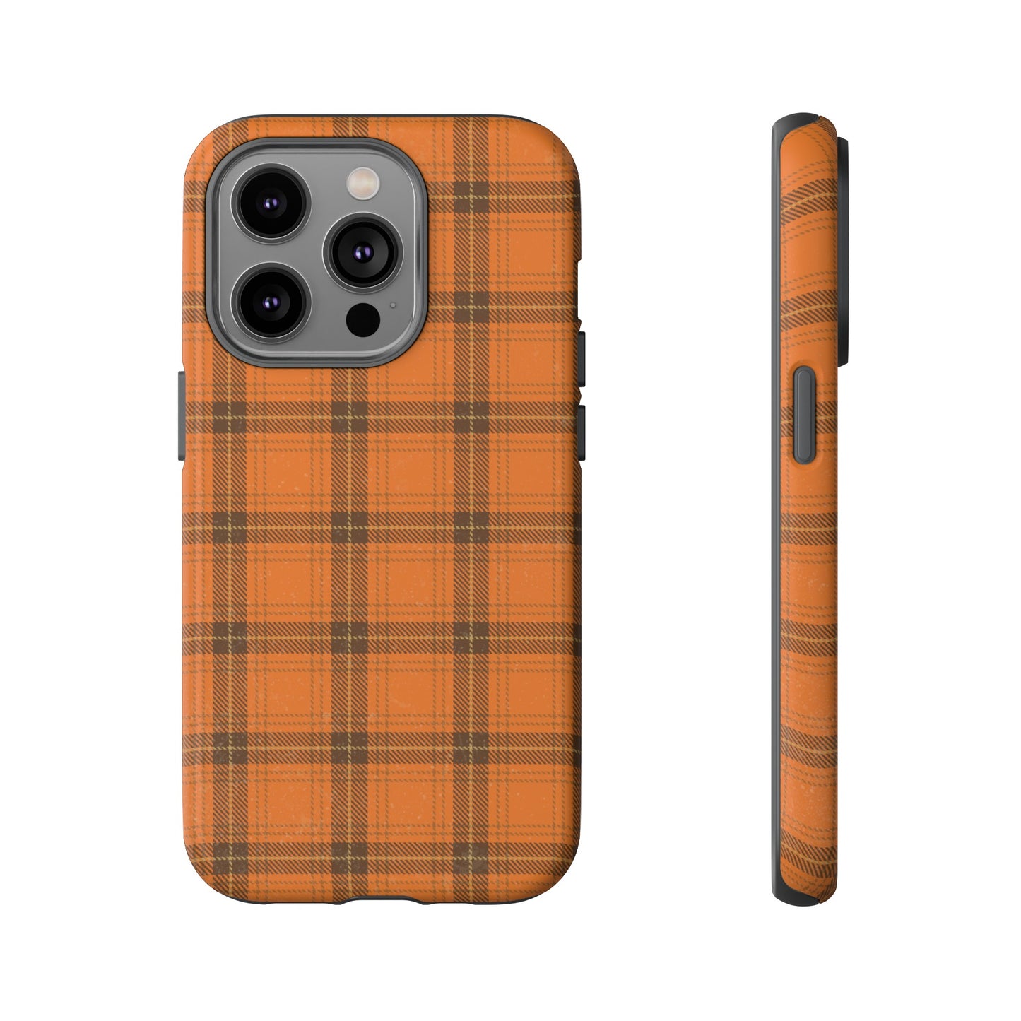 Autumn Orange Plaid - iPhone Case