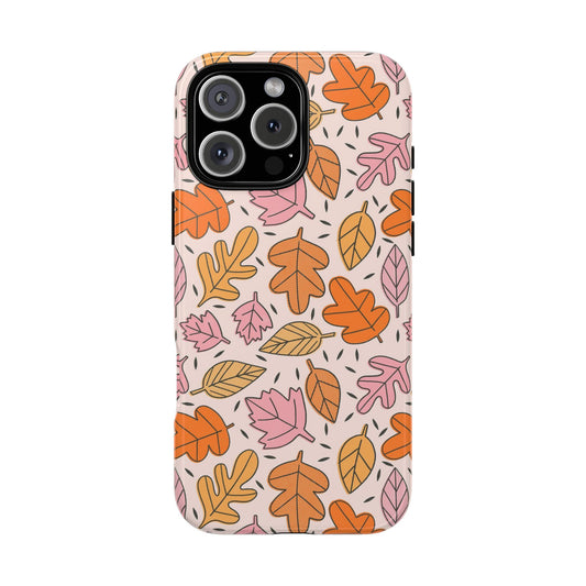 Doodled Fall Leaves - iPhone Case